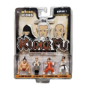 Micro Icons Kung Fu Masters Series 1 Magnetic Feet 2" Figures 2004 Brand New